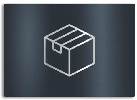 Metzler Edelstahlschild mit Paketsymbol für Paketboxen - Paketbox Kennzeichnung | Anthrazit RAL 7016