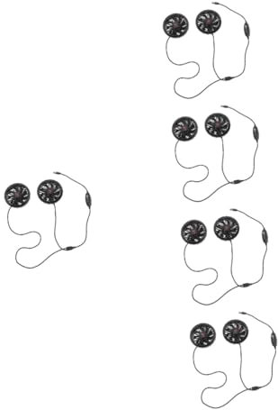 Cabilock 5juegos Ventilador Usb Portátil Para Ropa Enfriamiento Ajustable Ventilador De Aire Acondicionado Para Chalecos y Camisetas Para Verano y Actividades