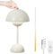 Yuragim Pilzlampen Tischlampe, LED Tischlampe Kabellos Akku, 3000k-6000k Moderne Dekorative Retro Nachttischlampe Touch Dimmbar Tischleuchte Pilz Lampe​ Mit 3 Helligkeitsmodi, Aufladbar Flowerpot Lamp