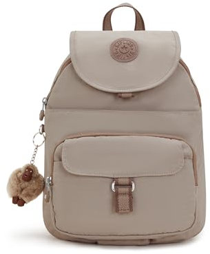 Kipling Damen Seoul Cu Rucksack, Dusty Taupe, 10.25''L x 13.5''H x 6.25''D, Kipling Damen Seoul Cu Rucksack