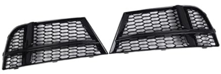 Riloer Copertura per griglia fendinebbia per paraurti auto, 1 paio di coperture per fendinebbia anteriori, colore nero, compatibili con Audi A3 (8 V) 2016-2020