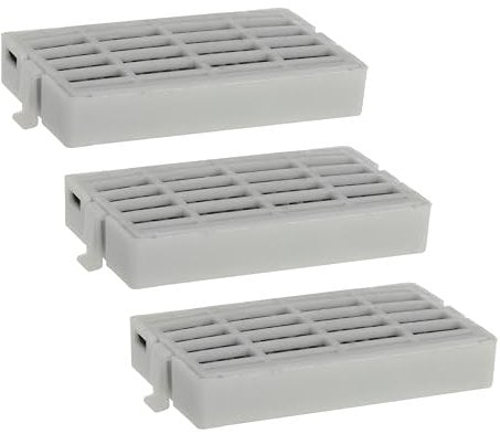 Masterpart Refrigerator Vent Anti Bacterial Filter, Anti Odour, Pack Of 3 Compatible With Whirlpool Fridges & Freezers
