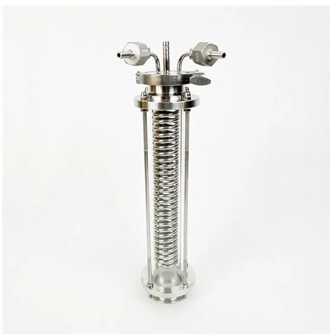 2 OD64mm Tri-clamp Cooling Coil With 1/2 Male Thread And 2 Sight Glass Diopter,Dephlegmator Device,Reflux