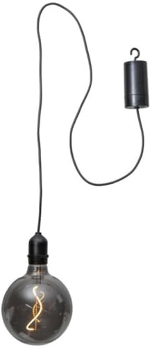 LED Universum – LED Dekoleuchte BOWL | rauchglas Ø12,5 cm | warmweiß 2700K | Timer & Batteriebetrieb | Outdoor Kugellampe für Balkon, Garten, Feste & Weihnachten