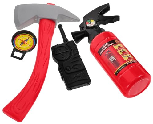 Kit Pompier Garçon et Filles, Extincteur Jouet Réaliste en Plastique, 1 Set | Jeu de Rôle pour Garçon Fille, Accessoires de Déguisement, Interaction Sociale, Activité Ludique Couleur Aléatoire