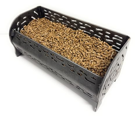 Panier à pellets/granulés bruleur pour cheminée/poele et exterieur haute qualité fabrication robuste (Extra Large)