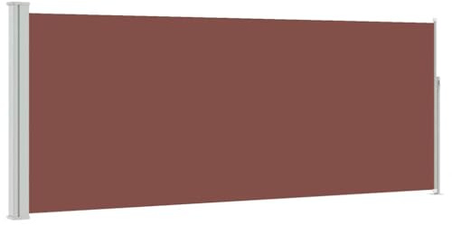 Store Latéral Rétractable, Store Brise-Vue Paravent Auvent Latéral Extérieur 120 x 300 cm Marron