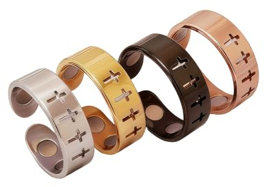 4 Stück Magnetringe, Anti-Schnarch/Müdigkeitslindernder Schlafhilfe Lymphtherapie-Ring