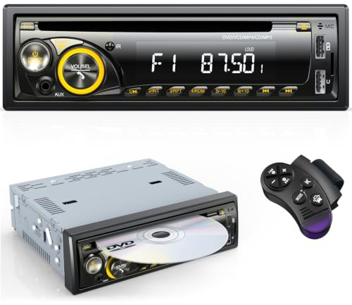 Autoradio Bluetooth mit CD DVD Player, Wistrue Autoradio 1DIN,RDS/FM/AM /7 Farben Radio