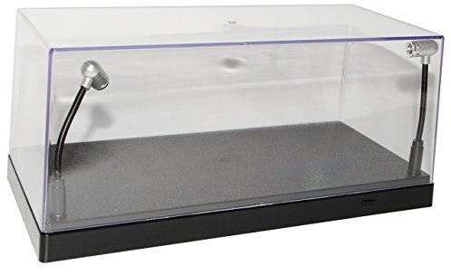 alles-meine.de GmbH Acryl Vitrine mit LED Beleuchtung für Modellauto 1/43 1/64 1/72 1/87 1/32 1/24 Modellcarsonline Modell Auto mit individiuellem Wunschkennzeichen