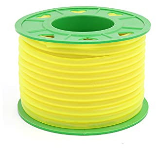 sourcing map para Moto Silicona Amarillo Tubo Manguera de Aceite Gas 18M 8mm 5mm