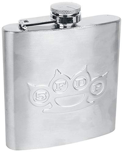 Five Finger Death Punch Logo Unisex Flachmann silberfarben Edelstahl 180 ml Band-Merch, Bands