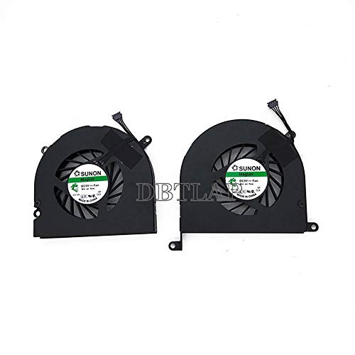 DBTLAP Laptop CPU Lüfter Kompatibel für Apple für MacBook Pro Unibody A1297 MC226 MC227 17 CPU + GPU Lüfter 661-5044 661-5043 MG45070V1-Q020-S99 KSB0605HC 8L99 MG45070V1-Q010-S99 KSB0605HC 8L1A