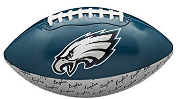 Wilson American Football NFL CITY PRIDE, Philadelphia Eagles, Mischleder, Für Freizeitspieler, Petrol/Silber, WTF1523XBPH
