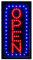 FITNATE LED Open Schild, Offen Schild, 49x25cm LED Leuchtreklame, OPEN Werbung mit 2 Lichtmodi, EU-Stecker, Rot&blau