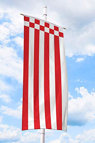 Deitert Bundesland-Flagge Bremen – 120x300 cm Bremen-Fahne ohne Wappen, Bannerfahne aus reißfestem Polyester