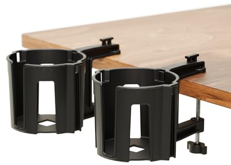 Cup-Holster - The Best Anti-Spill Cup Holder for Your Desk or Table (Black, 2)