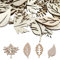 1 Paket Naturholzscheiben Streudeko,Holz BläTter Deko,DIY Handwerk Holz Log Scheiben Blatt Formen Dekoration, FüR Scrapbooking,Basteln,Personalisierte Geschenke,Hochzeits und Partydekoration(50 Stk)