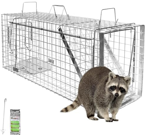 Petigi Gabbia Trappola per Animali Talpa Ratto Mouse Topo Nutria 105 x 34 x 42 cm