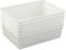 Callyne 6-Pack Plastic A4 Paper Storage Tray Basket, White File Storage Tray, F