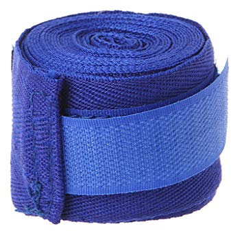 Folewr 2,5 m Baumwoll-Bandage, Handgelenkbandage, Boxen, Kickboxen, Muay Thai, Handbandagen, Trainingshandschuhe (BL)
