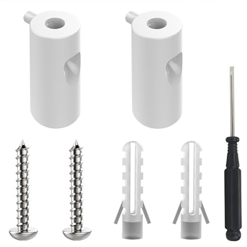 OASHISU Decentratore da Soffitto per Cavi Elettrici con fermo, Decentratore a Soffitto, Decentratore Cavo Elettrico, Decentratore Lampadario, Gancio da Soffitto o Parete, Fermacavo, 2 PEZZI (BIANCO)