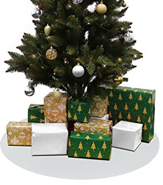 Primaflor Weihnachtsbaum Unterlage REVExpo Weiß 100 cm – Rutschsicherer Weihnachtsbaumteppich aus Filz | Bodenschutzmatte für den Tannenbaum | Brandschutz BFL-S1 | 100% Polypropylen