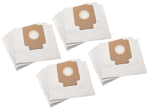 vhbw 20x Sacs compatible avec Hoover TFS 5203P011, TFS 5204 011, TFS5165 011, TFS5203 021 aspirateur - papier, 16,5cm x 18cm, beige