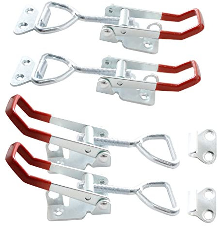 Ohamtes 4PCS Carbon Steel Type 4002, 180KG 400 lbs Clamping Force, Case Latch, Adjustable Toggle Latch Clamp, Heavy Duty