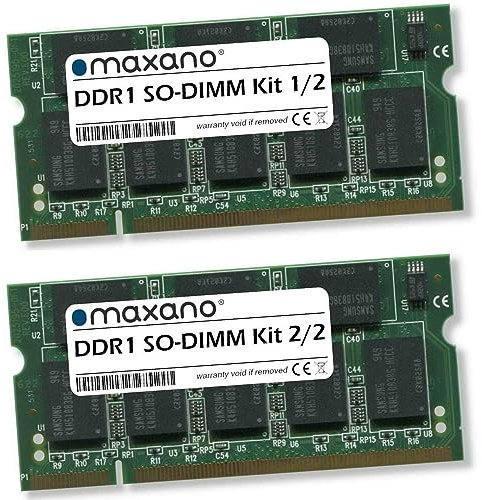 Maxano 2GB Kit 2X 1GB RAM kompatibel mit Lenovo ThinkPad T41 (PC-2700 SO-DIMM Arbeitsspeicher)