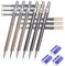 JSMTKJ 6 Stück Druckbleistifte Set, Metall Mechanische Bleistifte 0,5 mm mit 6 Dosen Bleistiftminen & 3 Radiergummis für Skizzieren,Zeichnen,Illustrieren, Schreiben und Hausaufgaben