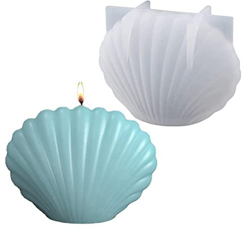 Moule en silicone Coquillage Moule à Bougie, 3D Coquille Moule en Cristal époxy, Moule en Résine de Silicone Coquille, Moule pour Fabrication de Bougies à la Main, Bougies, Parfum, DIY Artisanat