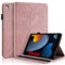 Succtopy Hülle iPad 9/8/7 (10.2 Modell 2021/2020/2019 9./8./7. Generation) Folio Flip PU Leder Schutzhülle Stifthalter Stand Wallet Cover Case Tablet Hülle iPad 10.2 Zoll 2021/2020/2019 Roségold