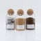 Set of 3 Ribbed Glass Jars 800 ML | Glass Jars with Cork Ball Lid | Coffee & Tea Sugar Jar Set