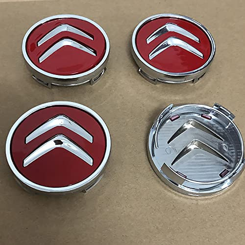 OUPAN 4 pièces Capuchons centraux moyeu Voiture, pour Citroen C3 C4 C5 Elysee Berling Xsara Picasso Cactus DS3 DS4 DS6 Jantes Anti-poussière Badge Capuchons centraux Roue Accessoires Style.