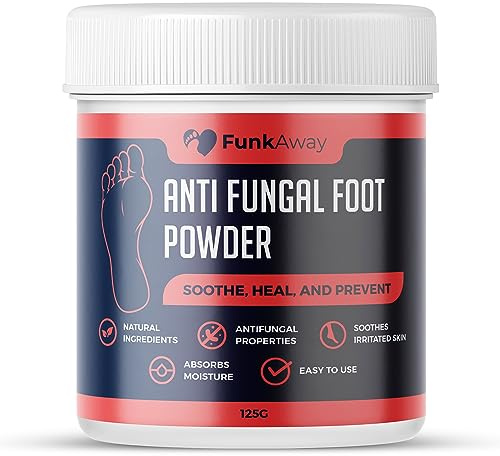 Antifungal Foot Powder (100g) - Athletes Foot Powder Treatment for Itching Relief, Sweat Control & Odor - Natural Tea Tree & Peppermint Oil, Moisture Absorbent Formula for Adults