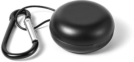 Ear Plug Carrying Cases, Portable Storage Box with Travel Keychain, Earbud Organizer Earplug Case Small Storage Case for Travel (Black)