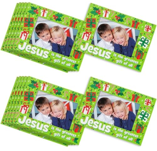 Fun Express Bilderrahmen-Magnet-Bastelset Christmas Jesus is the Greatest Gift of All, für 12 Bilder