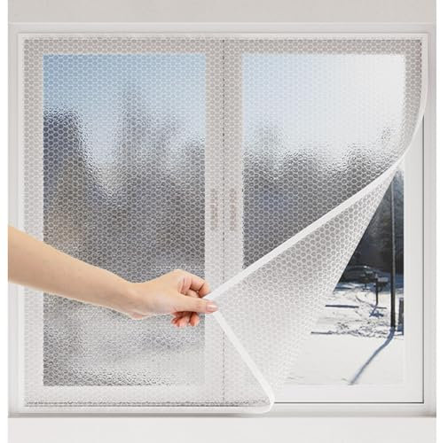 Thermo Cover Fenster-isolierfolie, Isolierfolie Fenster Wärmeschutz, Kälteschutzfolie, Lichtdurchlässige Isolierfolie Zur Wärmedämmung Von Fenstern, Thermo Vorhänge,WxH-80x80cm/31*31i