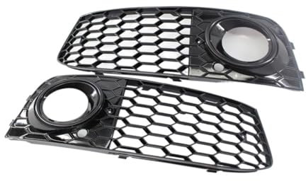 XLXMKNKPDZ Nebelscheinwerfer Grill 2Pcs Morden Stil Frontschürze Grill Auto Styling Nebel Licht Grill Mesh 8KD807682 8KD807681 Für A4 B8 2008-2012 Lampenabdeckung
