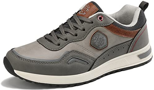 ARRIGO BELLO Sneaker Herren Freizeitschuhe Schuhe Berufsschuhe Sportschuhe Outdoor Leichtgewicht Walkingschuhe Sneakers Größe 41-46 (A2 Grau, Größe_44)
