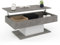 IDMarket – Mesa baja rectangular Eden efecto hormigón y blanco