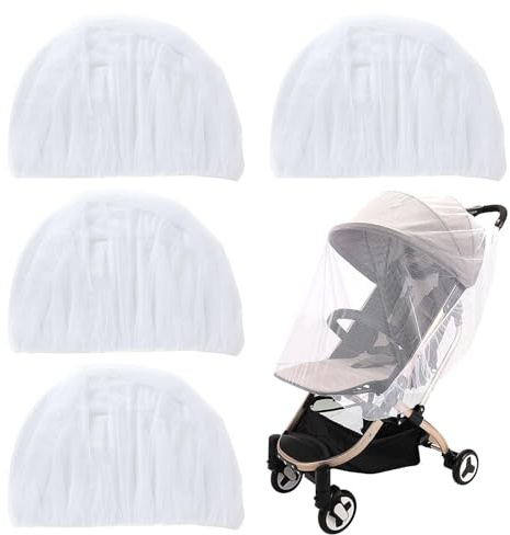 4 Stück Kinderwagen-Netzabdeckungen, Insektensichere Netzabdeckungen Für Kinderwagen, Atmungsaktive Netzabdeckungen, Moskitonetze Für Kinderwagen, Kinderwagen-Zubehör