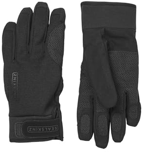 SEALSKINZ | Harling | Unisex Waterproof All Weather Gloves | for Cycling, Outdoor Work | Touch Screen Compatiable | Suede & Merino Wool