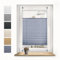 Sonello Plissee Crush Klemmfix ohne Bohren 35cm x 100cm Dunkelblau Faltrollo Plisseerollo Jalousie für Tür & Fenster Blickdicht Sichtschutz Sonnenschutz Fertifplissee Rollo