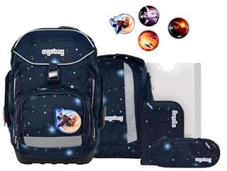 ergobag Pack Set ergonomischer Schulranzen Flexibel 6-teilig Set 1. Klasse Grundschule für Mädchen und Jungen