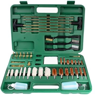 MOCNT Kit di Pulizia per Pistola Spazzole Kit di Pulizia Fucile Kit di Pulizia Armi Pulire Manutenzione Flacone Olio .12Ga .20Ga .17Cal .22Cal .270 .30Cal .38Cal .40Cal .45Cal