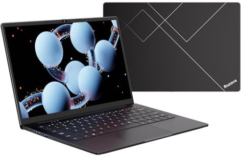 2025 Newest Pc Portatile 14 Pollici Celeron N5095 Upto 2,9 GHz Notebook 8GB RAM 256GB SSD TF 1TB LPDDR4 Win11 5G WiFi 1920*1080 FHD USB 3.0 Widevine L1 Laptop Film Italiana - Nero Corpo in Metallo