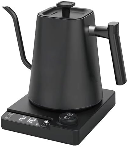 Gooseneck Variable Temperature Electric Kettle, 1000ML 40-100°C Temperature Control Stainless Steel Pour Over Kettle, With Temperature Control and 24H Keep Warm, For White Tea, Coffee, Boiling Water