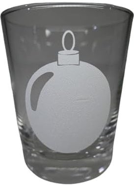 Lichtidee Teelicht Glas Windlicht Tischlicht Print weiß mit Weihnachtskugel Herbst Handmade Unikat Maritim Geburtstag Ostern Muttertaggeschenk, Höhe 9cm,